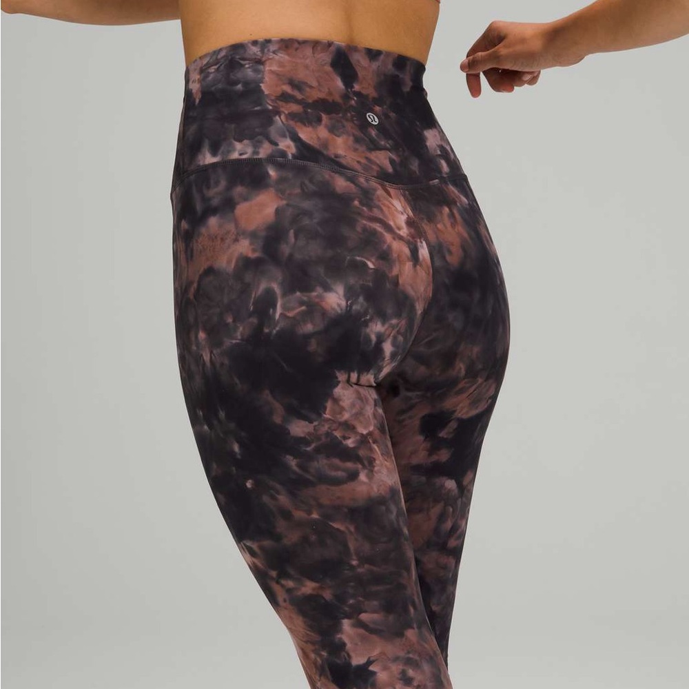 LULULEMON Align high-rise pant 25” length graphite grey pink pastel color SZ 4 - Picture 3 of 5